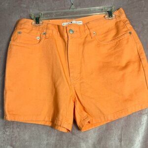 Womens Orange Tommy Hilfiger Jean Cargo Shorts Size 8